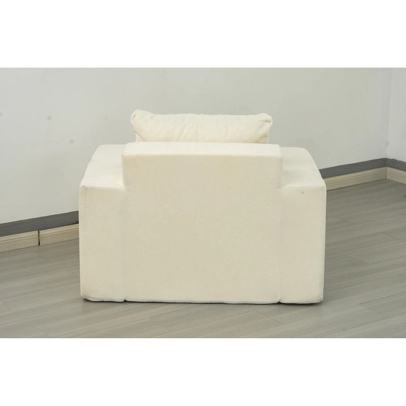 Fauteuil d'appoint moderne en mousse de 102 cm avec oreiller