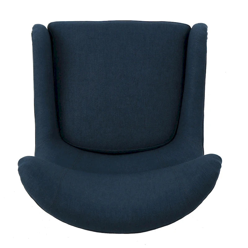 27 Fauteuil d'appoint à dossier haut avec dossier à oreilles et pieds en bouleau