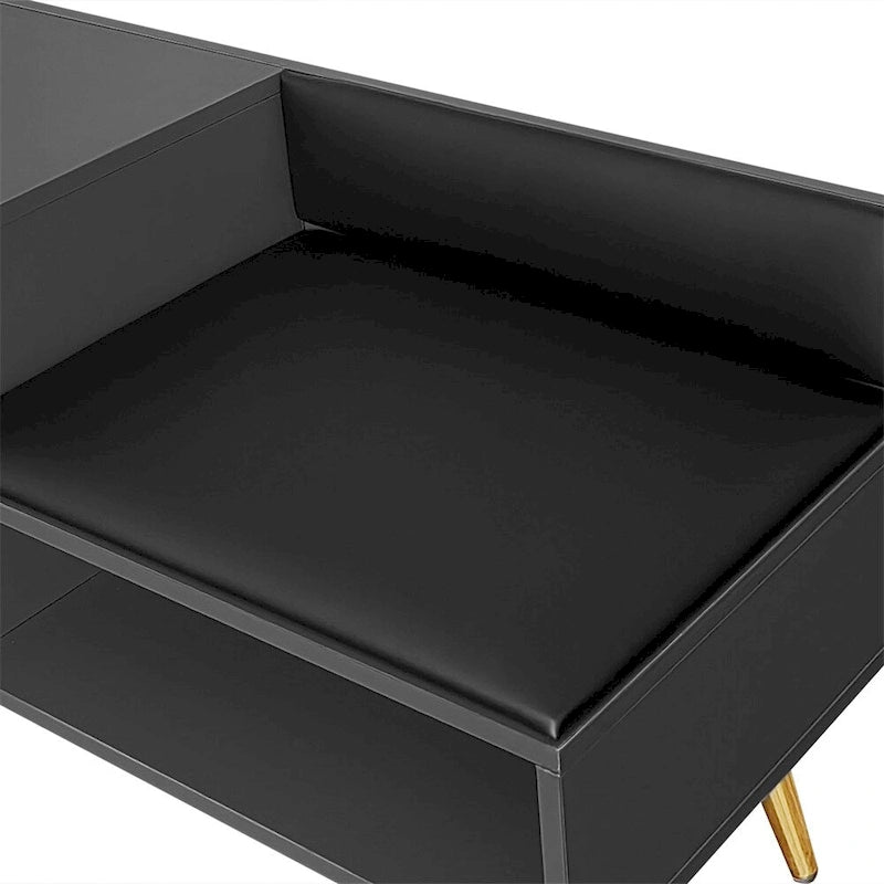 Banc à chaussures moderne avec rangement dissimulé et coussins rembourrés