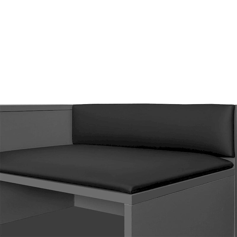 Banc à chaussures moderne avec rangement dissimulé et coussins rembourrés