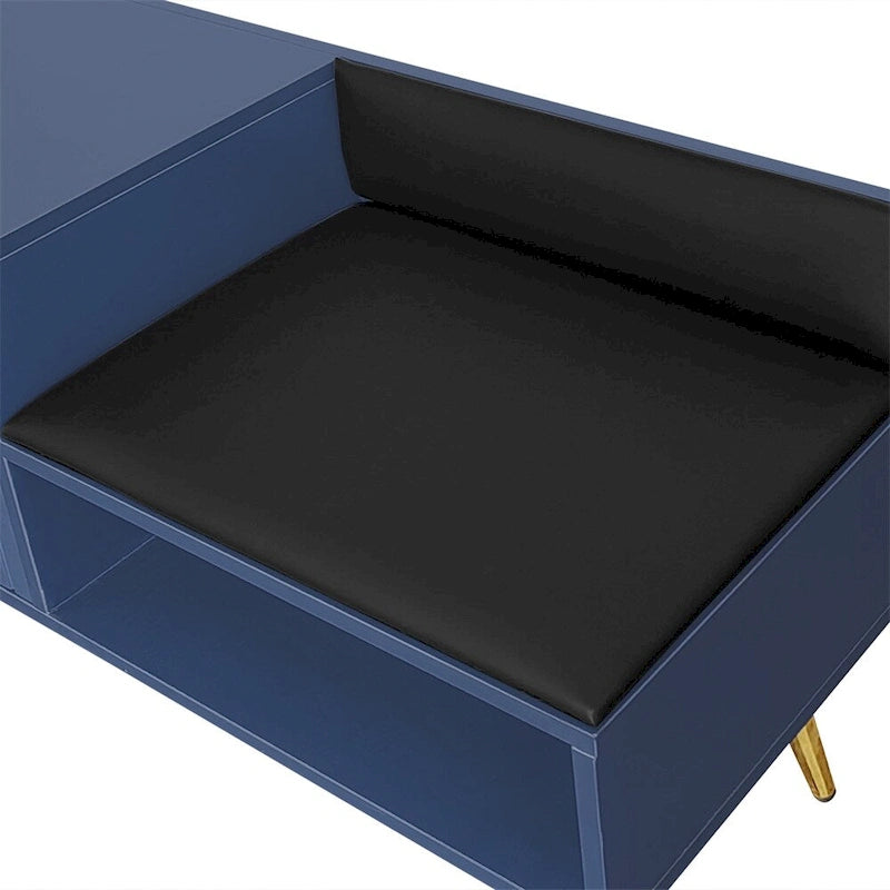 Banc à chaussures moderne avec rangement dissimulé et coussins rembourrés