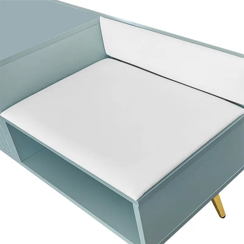 Banc à chaussures moderne avec rangement dissimulé et coussins rembourrés