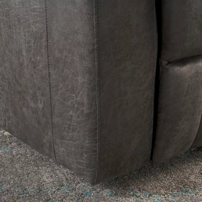 Fauteuil inclinable électrique standard de 84 cm de large avec rangement dans les accoudoirs et port USB, couleur ardoise