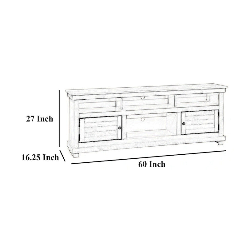 Meuble TV, 2 portes et 4 étagères, bois noir 152 cm