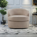 Fauteuil baril pivotant 360° en tissu performance avec coussins en mousse haute densité