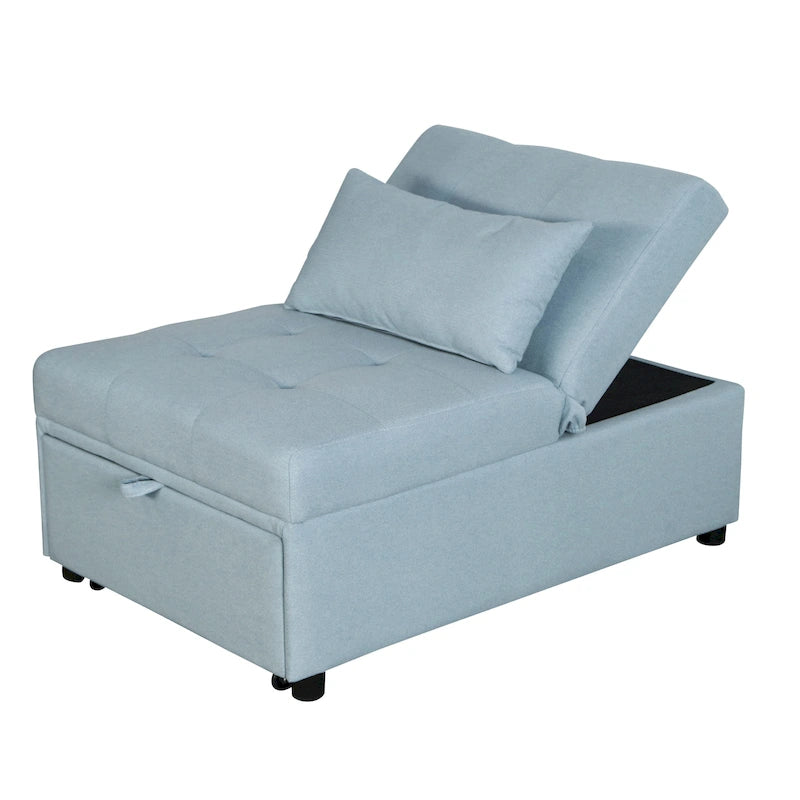 Fauteuil convertible 4-en-1 réglable en futon simple - 39,9 x 26,8