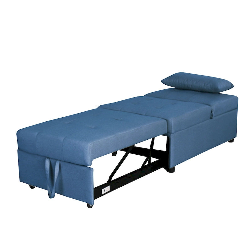 Fauteuil convertible 4-en-1 réglable en futon simple - 39,9 x 26,8