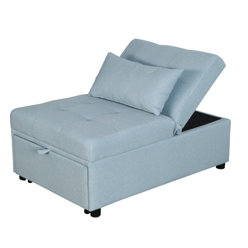 Fauteuil convertible 4-en-1 réglable en futon simple - 39,9 x 26,8