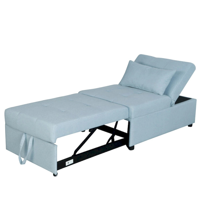 Fauteuil convertible 4-en-1 réglable en futon simple - 39,9 x 26,8