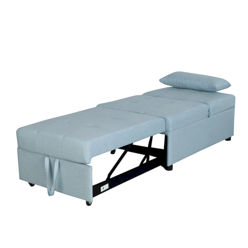 Fauteuil convertible 4-en-1 réglable en futon simple - 39,9 x 26,8