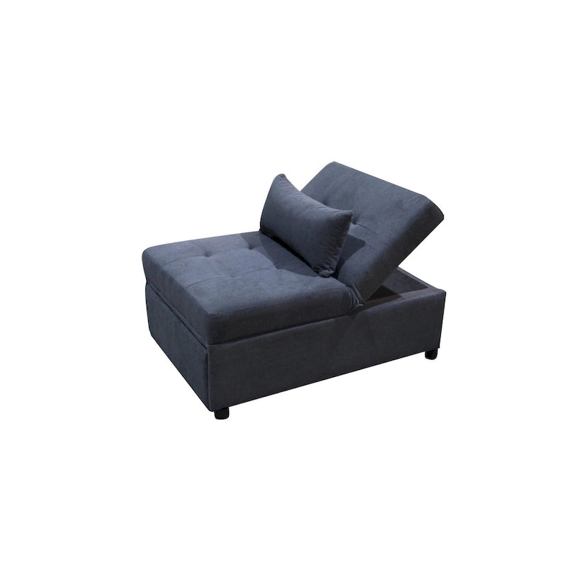 Fauteuil convertible 4-en-1 réglable en futon simple - 39,9 x 26,8