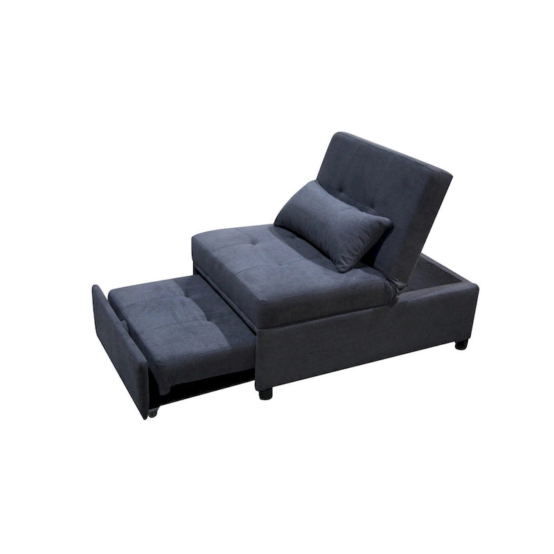 Fauteuil convertible 4-en-1 réglable en futon simple - 39,9 x 26,8