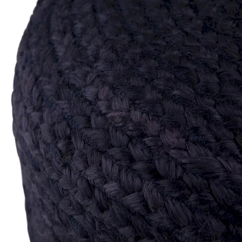 Pouf rond tressé en jute, 45 cm de diamètre
