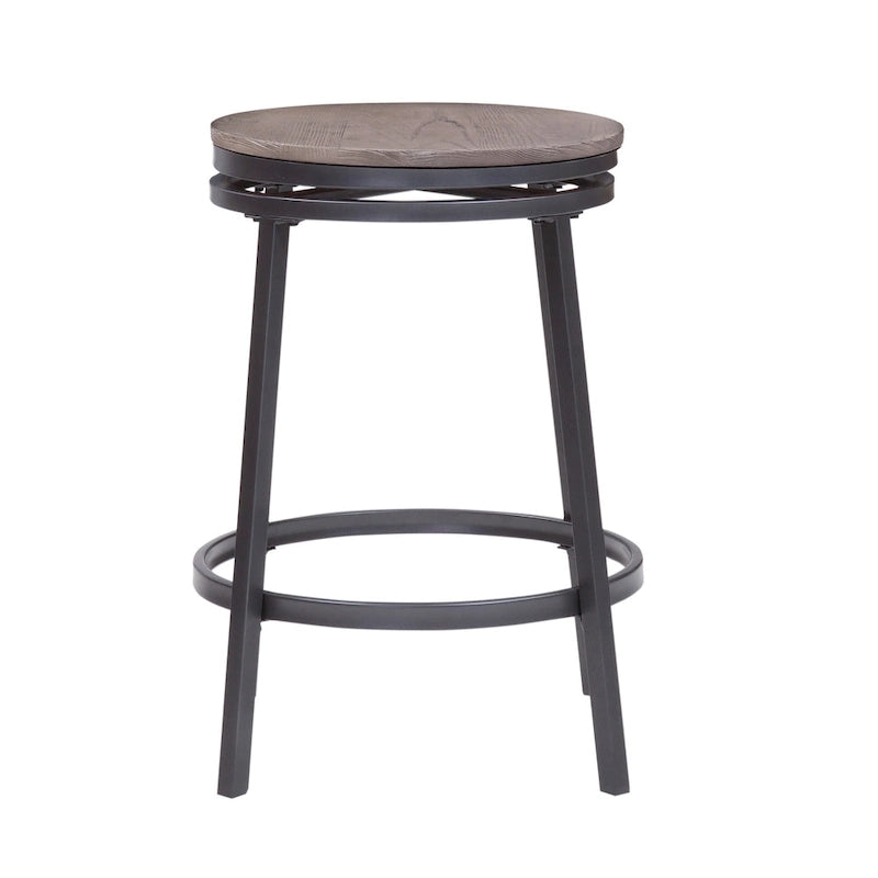 Tabouret de comptoir pivotant sans dossier, gris ardoise