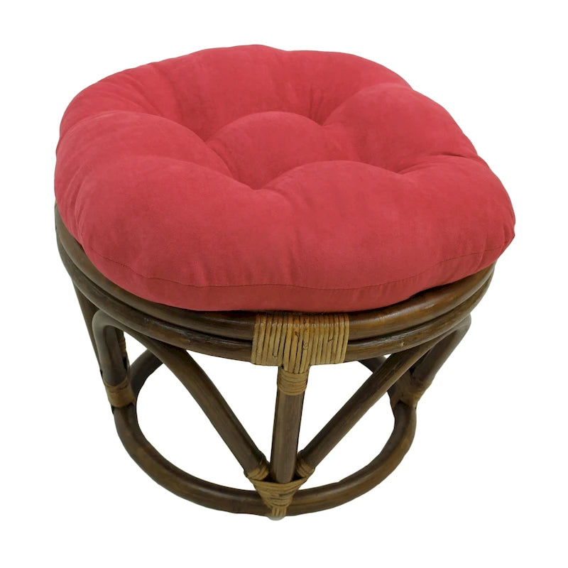Repose-pieds Bali de 18 po avec coussin en micro-suède