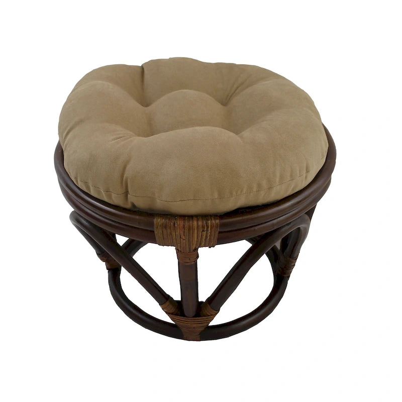 Repose-pieds Bali de 18 po avec coussin en micro-suède
