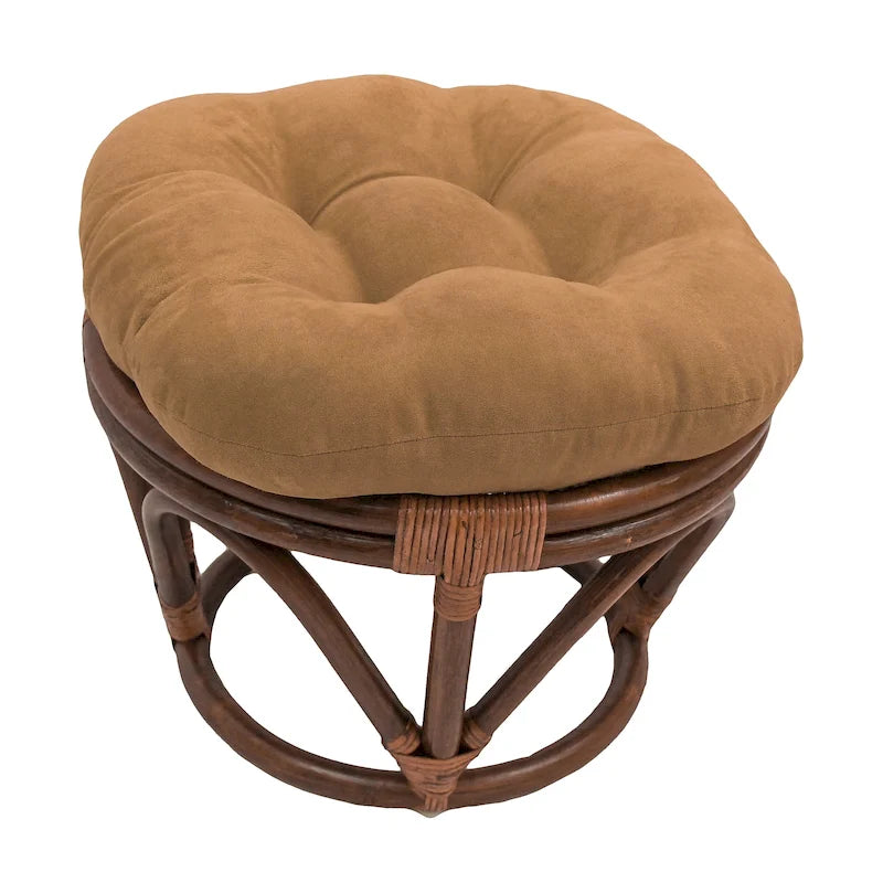 Repose-pieds Bali de 18 po avec coussin en micro-suède
