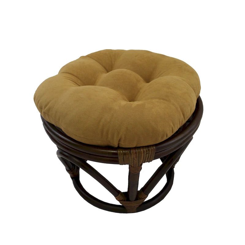 Repose-pieds Bali de 18 po avec coussin en micro-suède