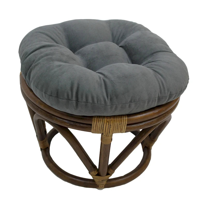 Repose-pieds Bali de 18 po avec coussin en micro-suède