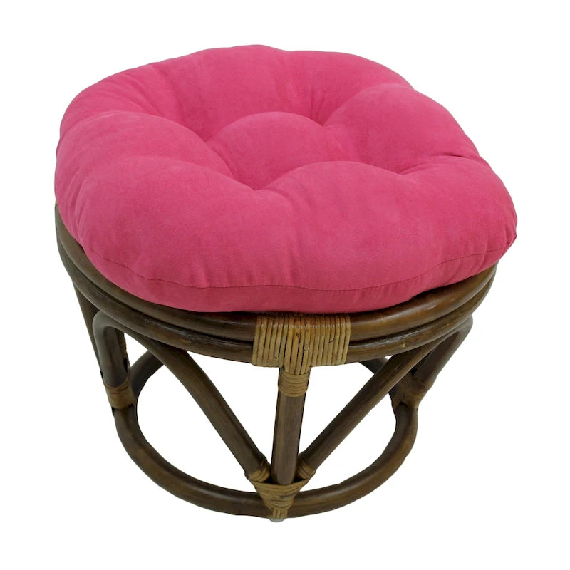 Repose-pieds Bali de 18 po avec coussin en micro-suède