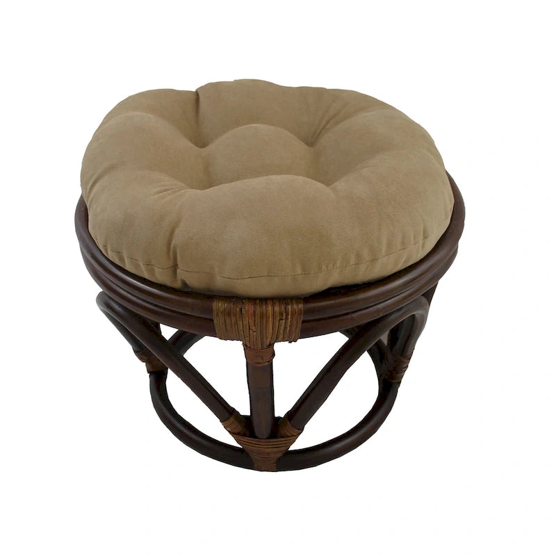 Repose-pieds Bali de 18 po avec coussin en micro-suède