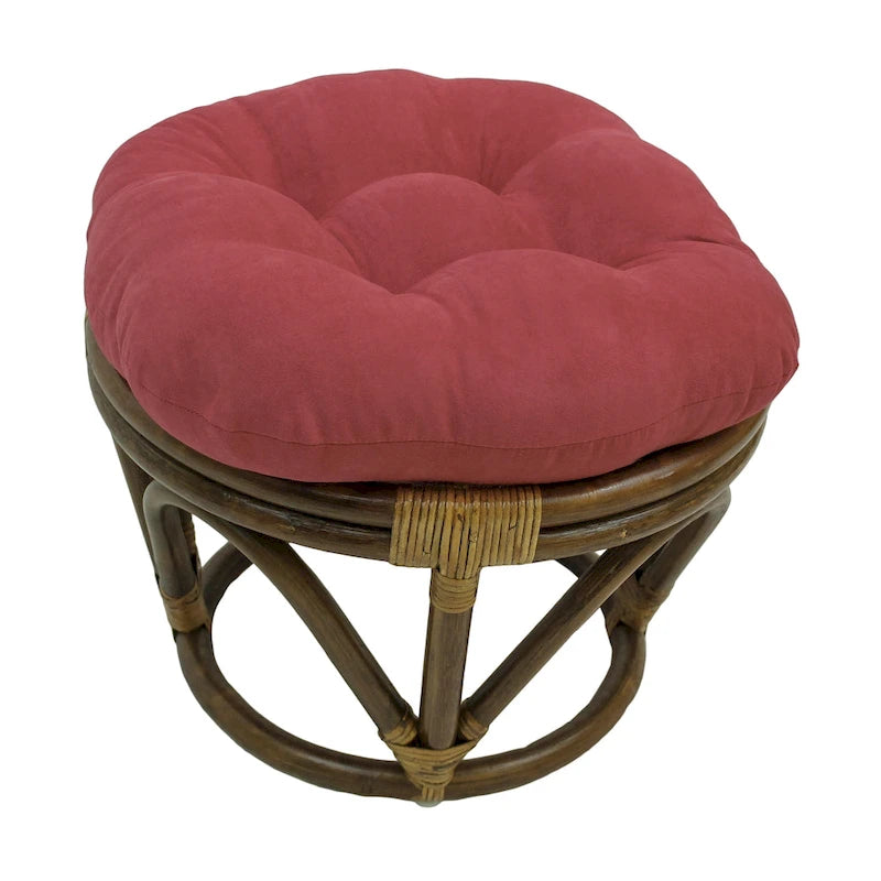 Repose-pieds Bali de 18 po avec coussin en micro-suède