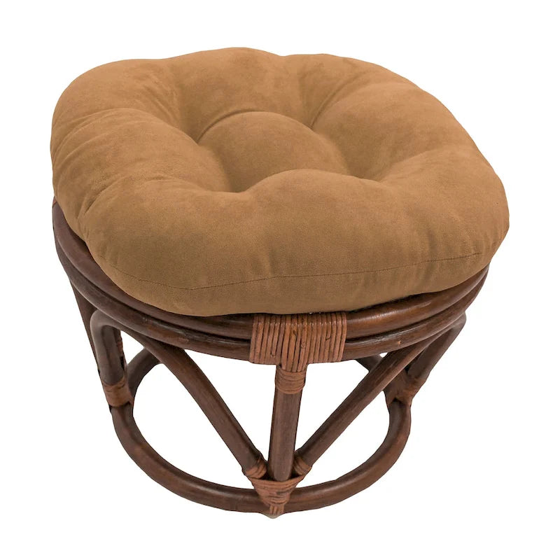 Repose-pieds Bali de 18 po avec coussin en micro-suède