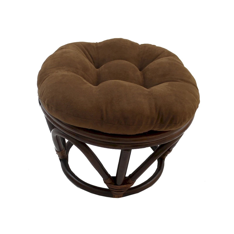 Repose-pieds Bali de 18 po avec coussin en micro-suède