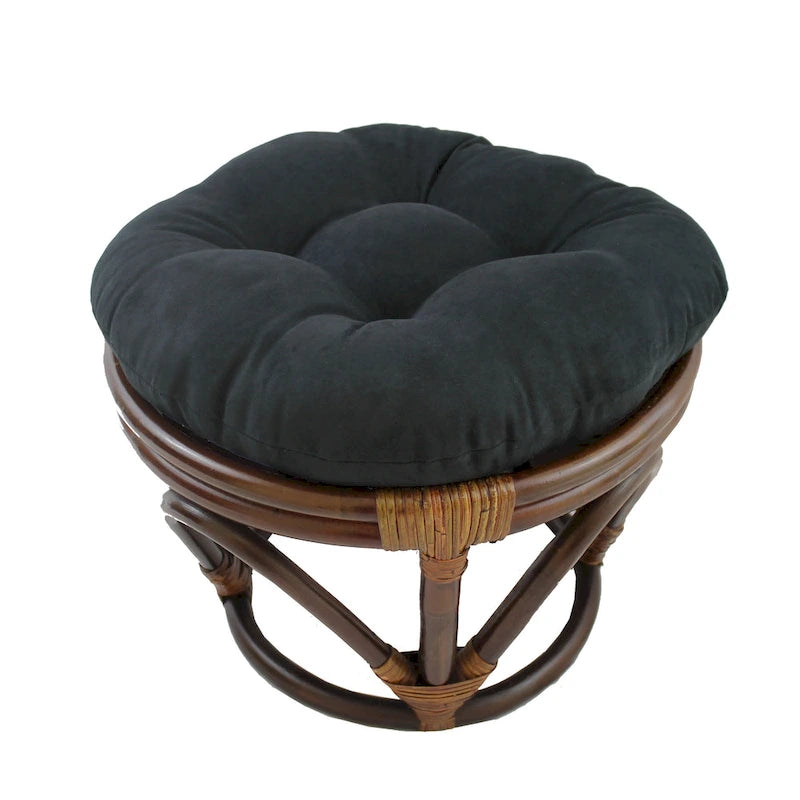 Repose-pieds Bali de 18 po avec coussin en micro-suède