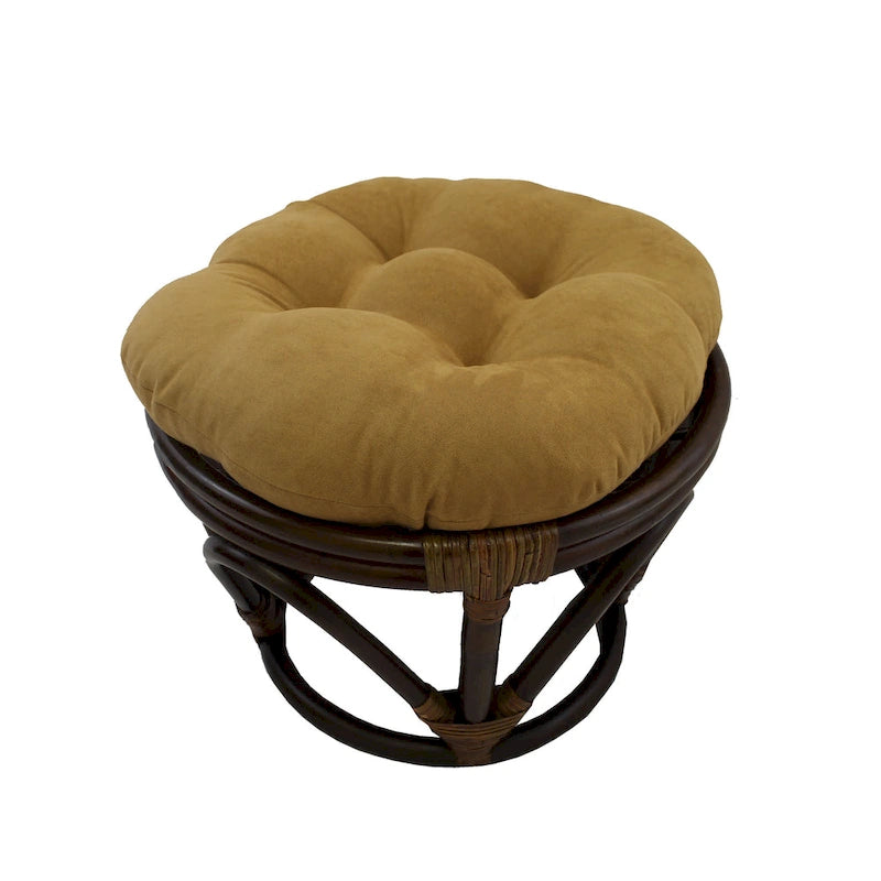 Repose-pieds Bali de 18 po avec coussin en micro-suède