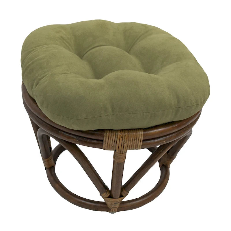 Repose-pieds Bali de 18 po avec coussin en micro-suède
