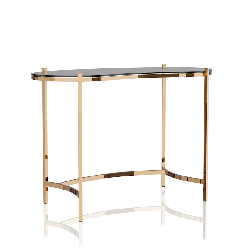 Bureau d'ordinateur en verre Modern Gold de 44 pouces