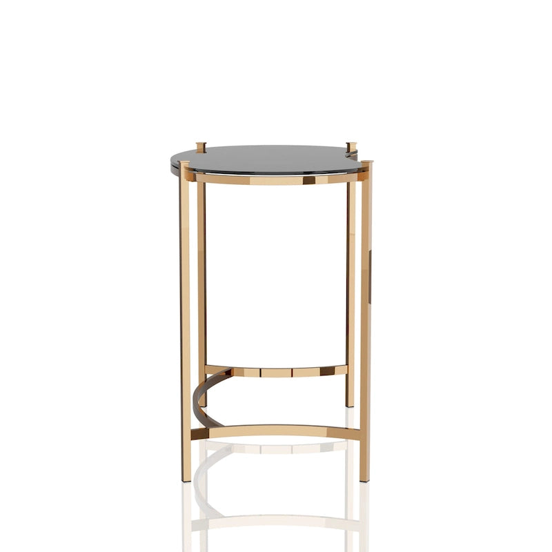 Bureau d'ordinateur en verre Modern Gold de 44 pouces