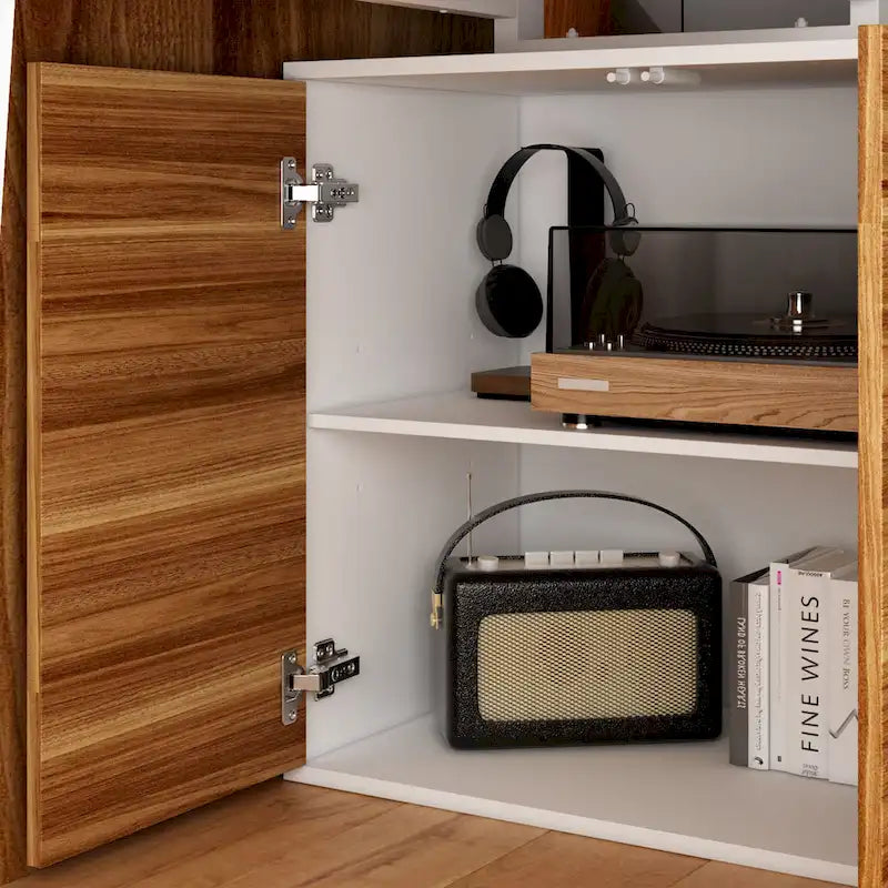 Bureau d'angle en L de 137,9 cm avec meuble de rangement réversible