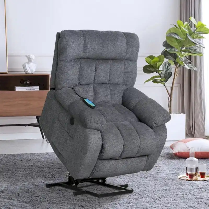 Fauteuil inclinable massant releveur pour personnes âgées