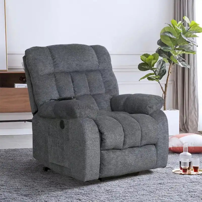 Fauteuil inclinable massant releveur pour personnes âgées