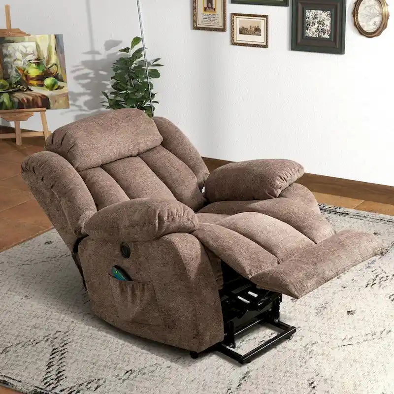 Fauteuil inclinable massant releveur pour personnes âgées