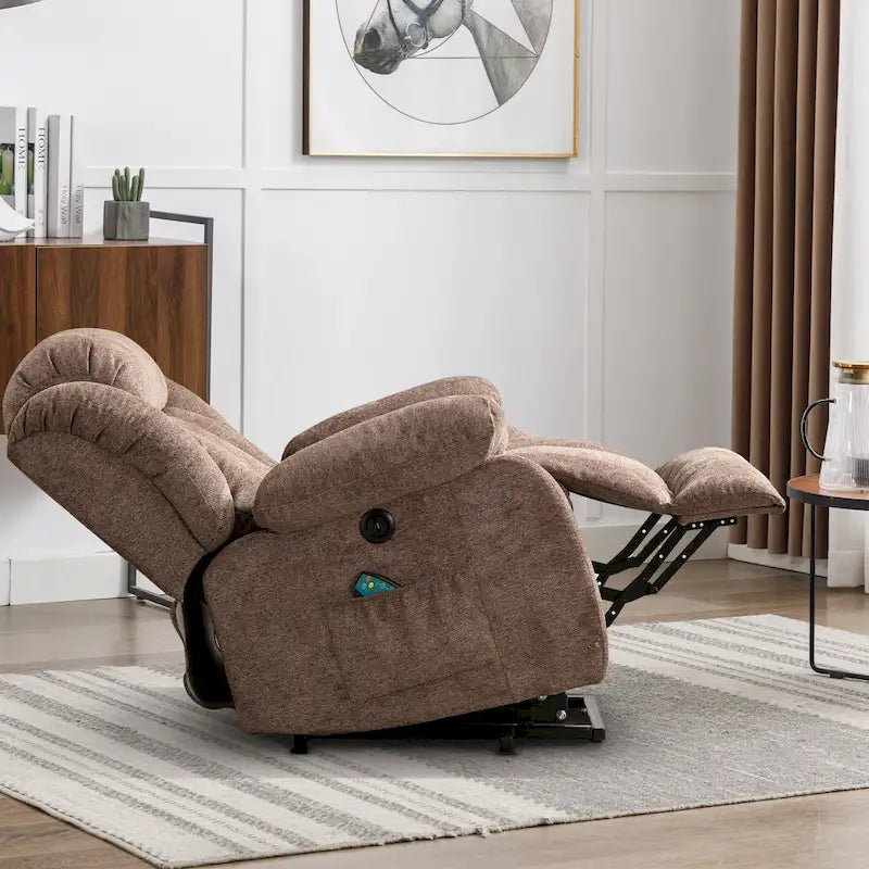 Fauteuil inclinable massant releveur pour personnes âgées