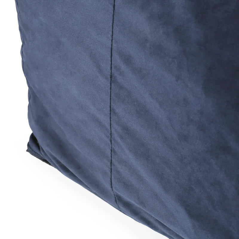 Fauteuil poire surdimensionné 2 places en velours avec accoudoirs