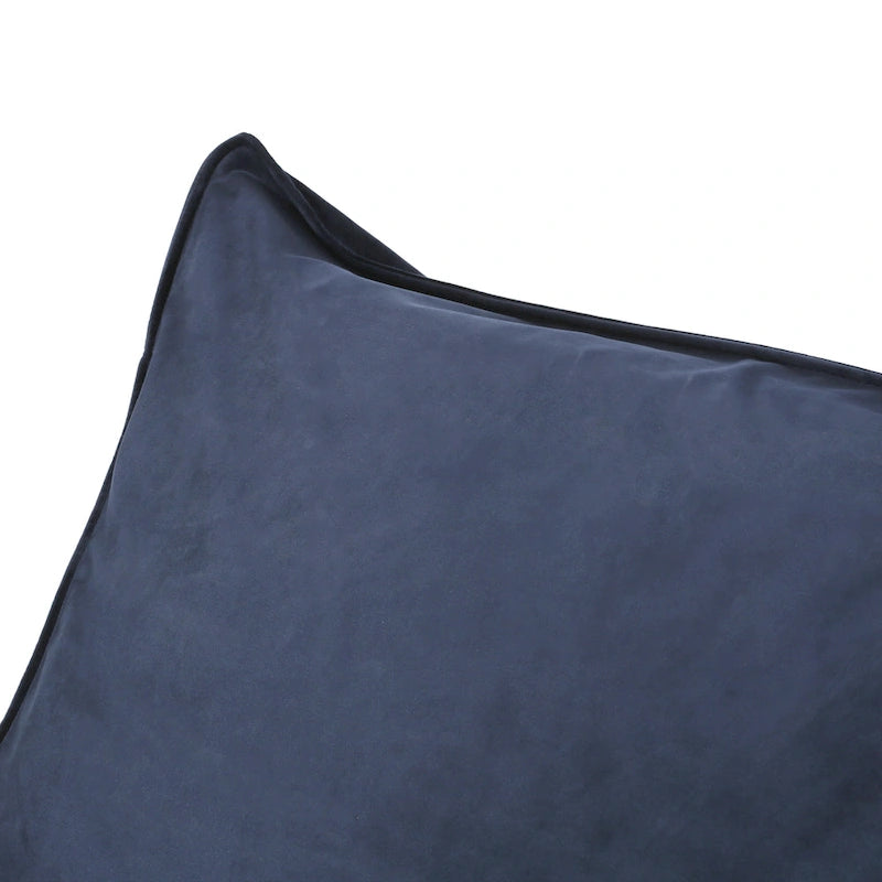 Fauteuil poire surdimensionné 2 places en velours avec accoudoirs
