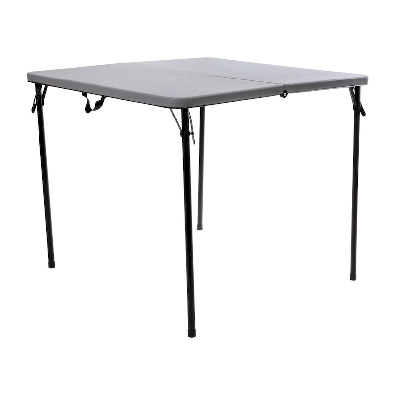 Table pliante carrée en plastique de 86,26 cm avec poignée de transport