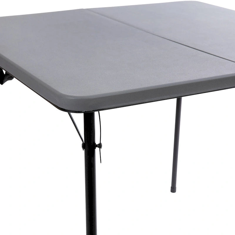 Table pliante carrée en plastique de 86,26 cm avec poignée de transport