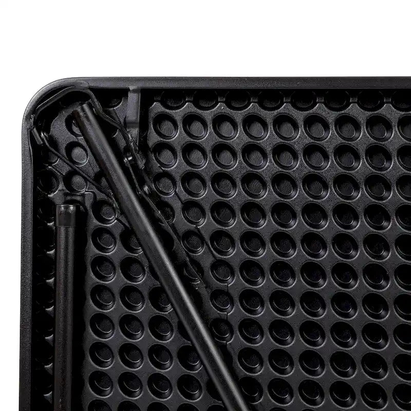 Table pliante carrée en plastique de 86,26 cm avec poignée de transport