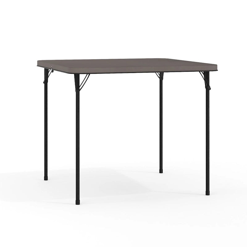 Table pliante carrée en plastique de 86,26 cm avec poignée de transport