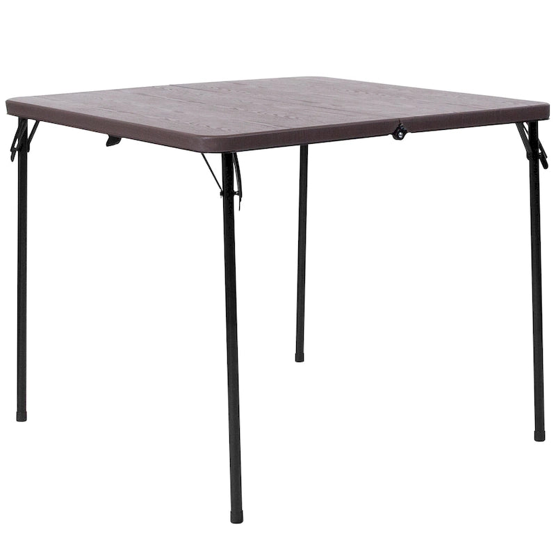 Table pliante carrée en plastique de 86,26 cm avec poignée de transport