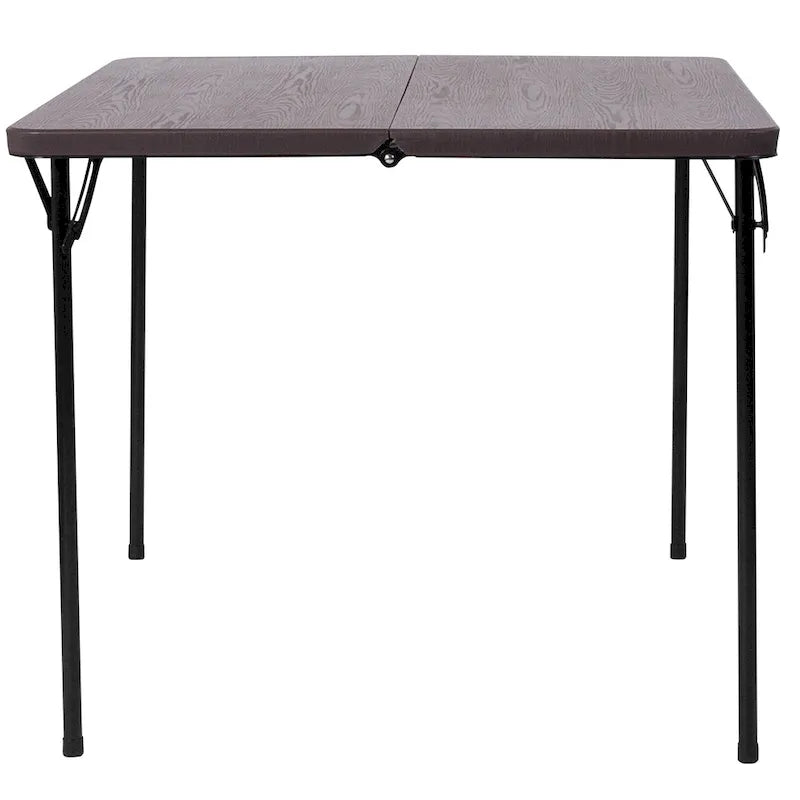 Table pliante carrée en plastique de 86,26 cm avec poignée de transport