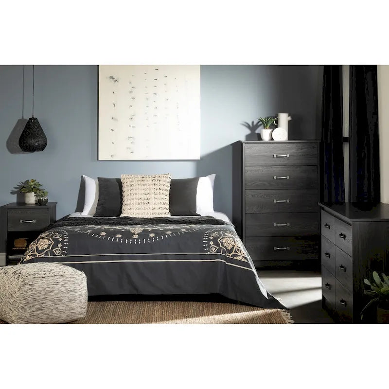 Commode double à 6 tiroirs avec glissières métalliques
