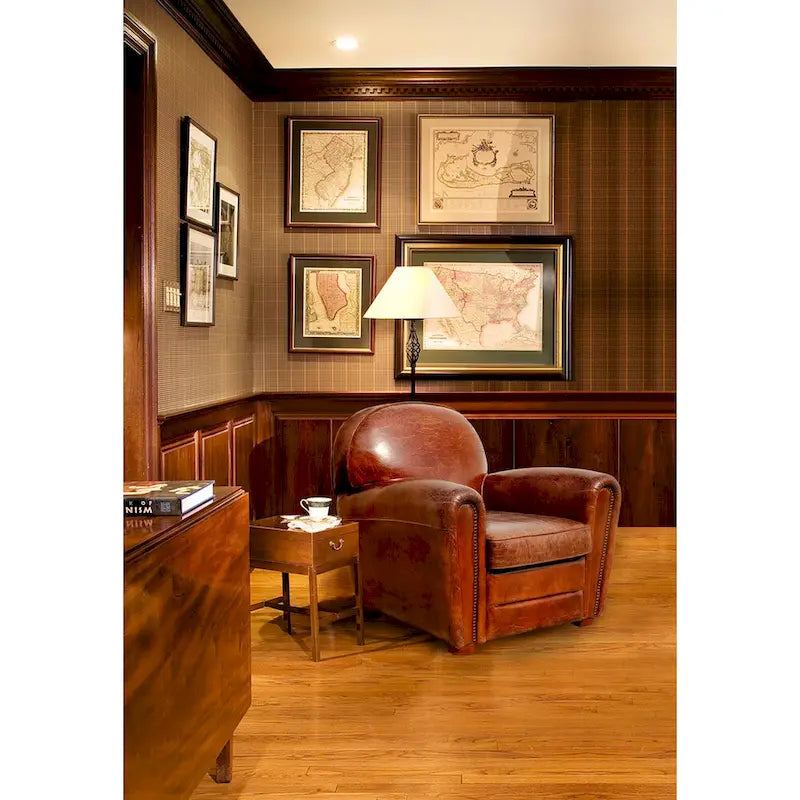 Fauteuil club en cuir véritable Paris, marron