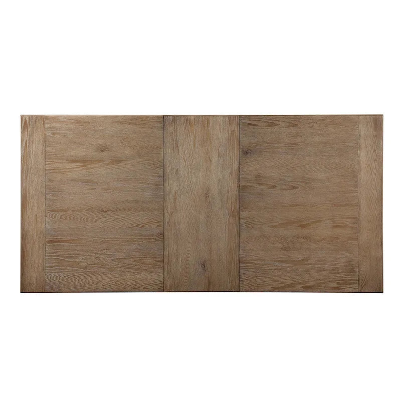 Table à manger érable et noir avec rallonge amovible de 45 cm