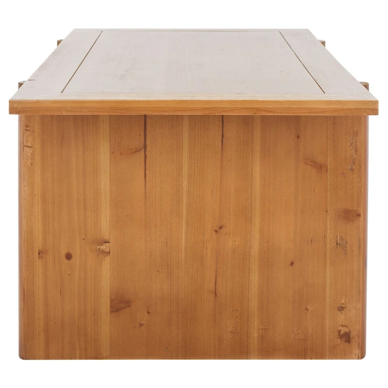 Table basse rectangulaire au style industriel rustique, marron chaud, 119 cm (L) x 58 cm (P) x 46 cm (H)